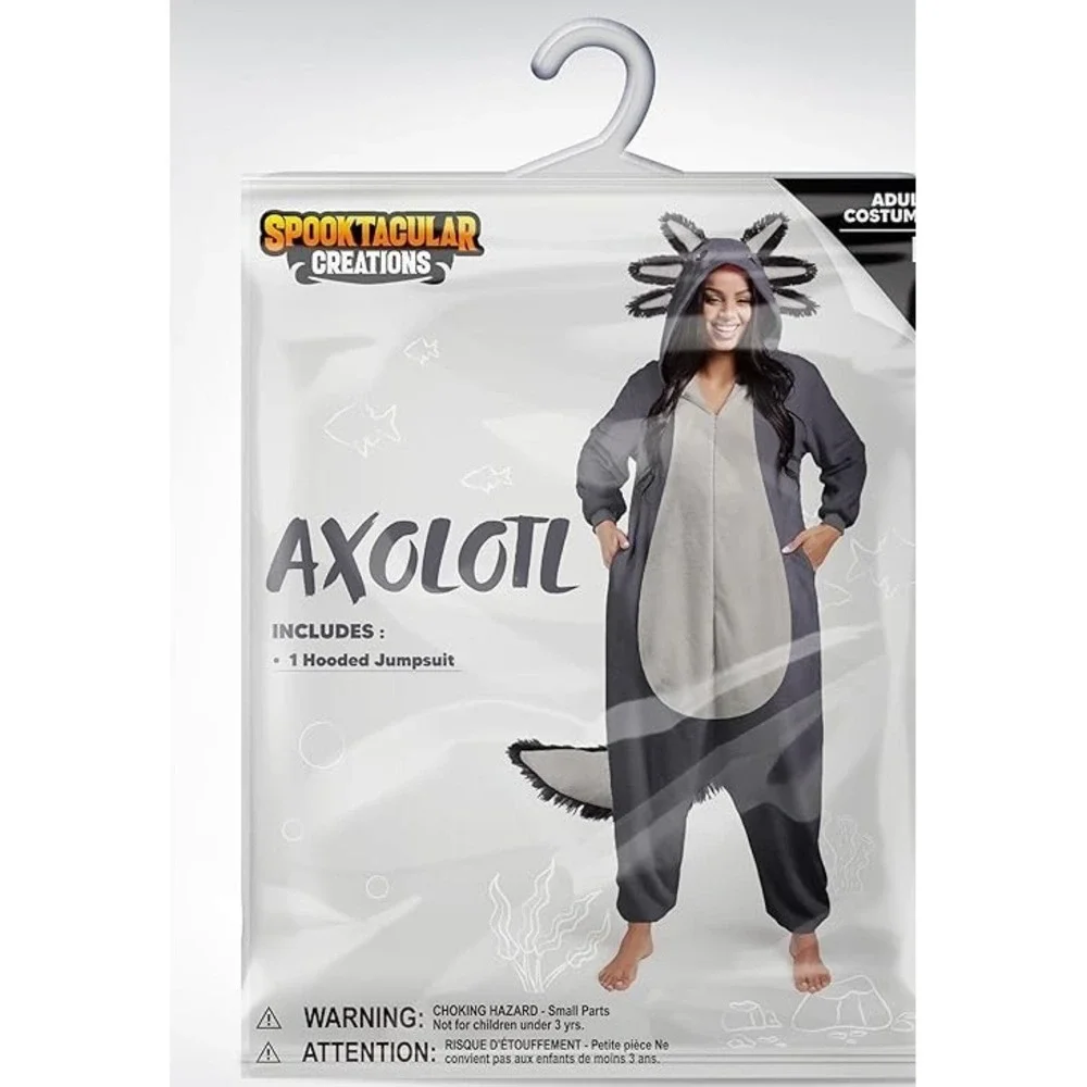 Spooktacular Creations Halloween Axolotl Costume Adult Medium Gray 21458 NEW